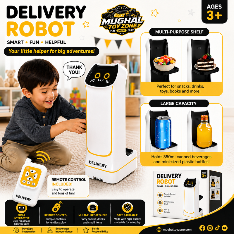 🤖 Delivery Robot Toy™ – Smart Remote Control Helper for Kids