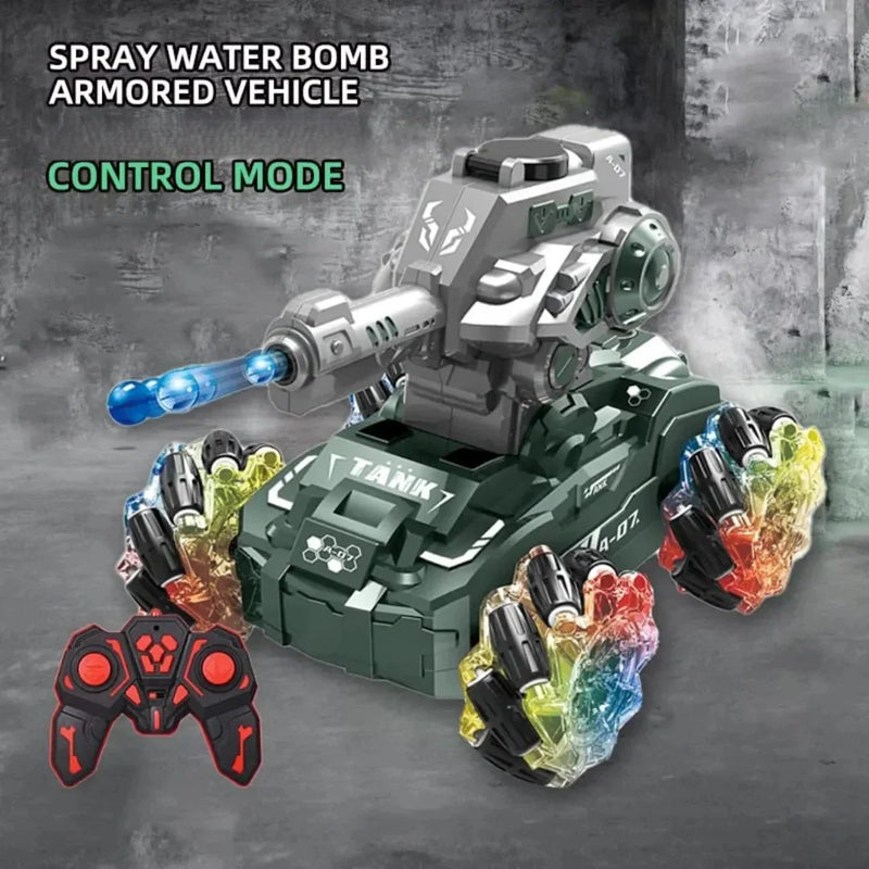RC Gel Blaster Shooting Tank with Smoke – Action Battle Toy 🪖🔥